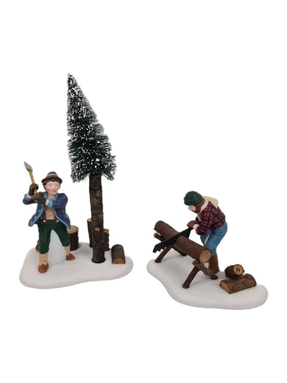 Department 56 "Lumberjacks" 56590 Heritage Village Christmas Accessories Vntg